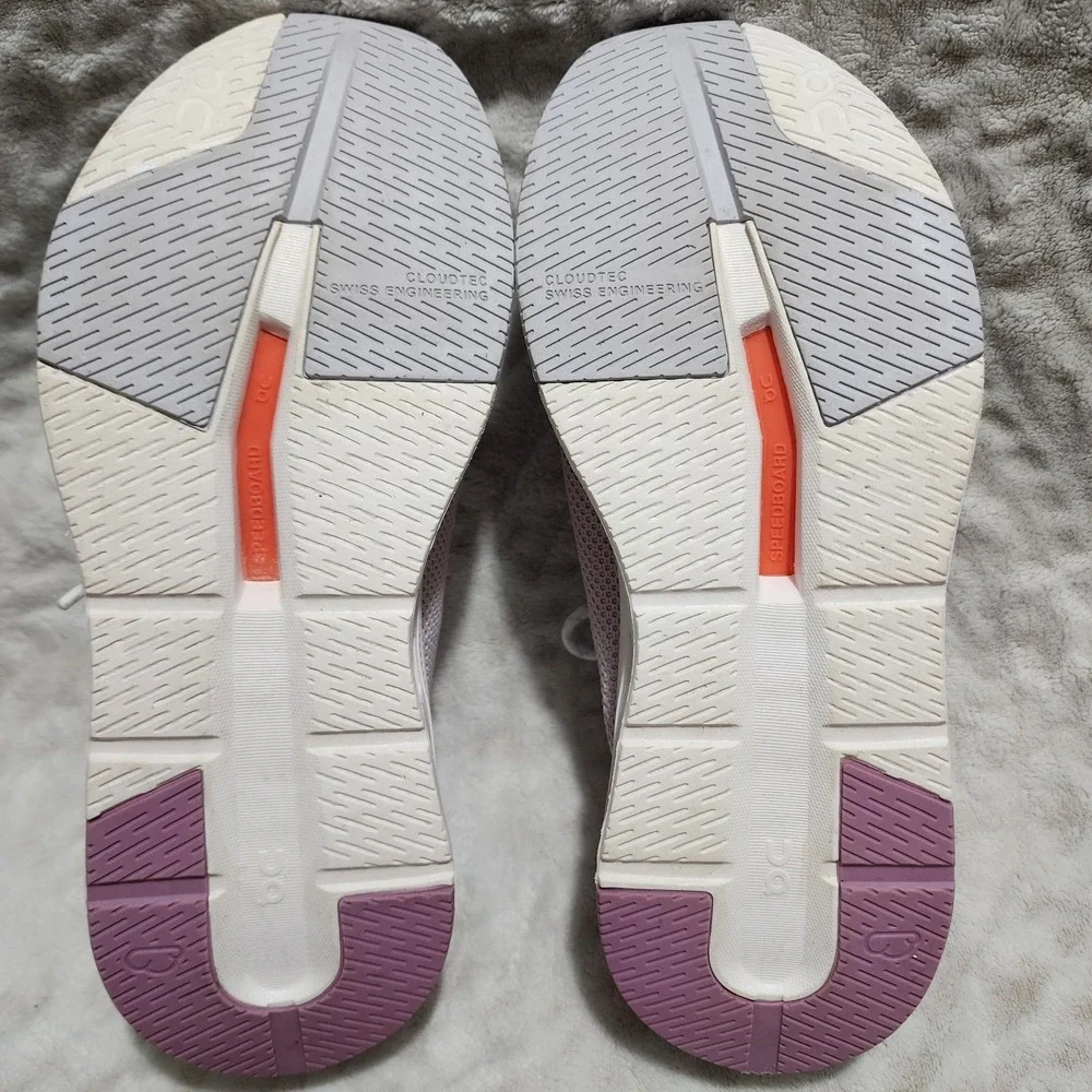 On Cloud Women's Cloudeasy Knit Low Top Running Sneakers Sz 8.5 Orchid/Lavender - Picture 9 of 11